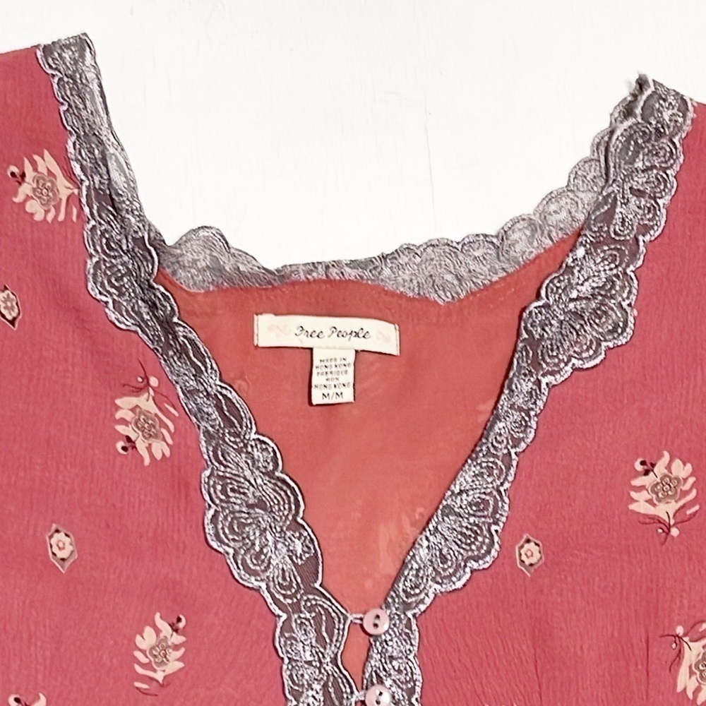 Free People Woman Floral Pattern Dress Size M - Picture 3 of 12